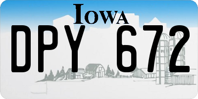IA license plate DPY672