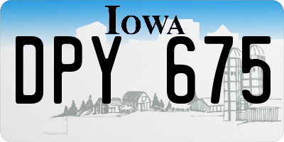 IA license plate DPY675