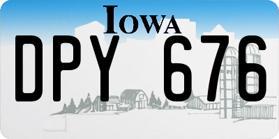 IA license plate DPY676