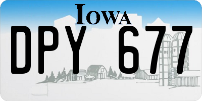 IA license plate DPY677