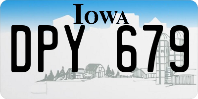 IA license plate DPY679