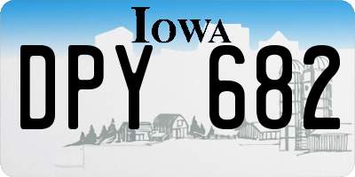 IA license plate DPY682