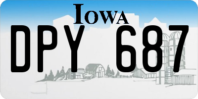 IA license plate DPY687
