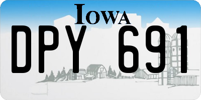 IA license plate DPY691