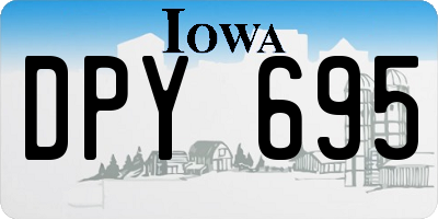 IA license plate DPY695