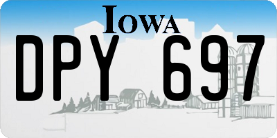 IA license plate DPY697