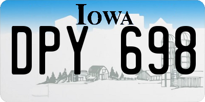 IA license plate DPY698