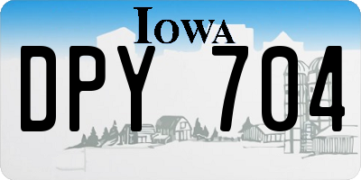 IA license plate DPY704