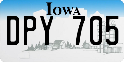 IA license plate DPY705