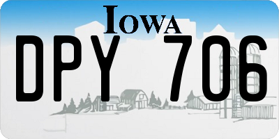 IA license plate DPY706