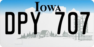 IA license plate DPY707