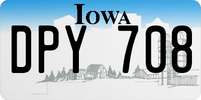 IA license plate DPY708