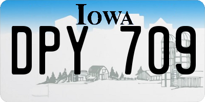 IA license plate DPY709