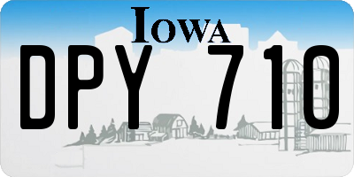 IA license plate DPY710