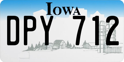 IA license plate DPY712