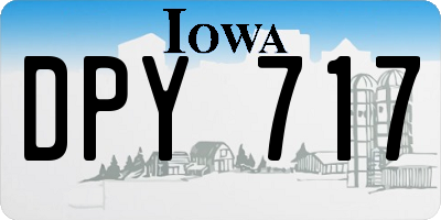 IA license plate DPY717