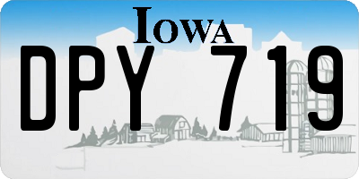 IA license plate DPY719