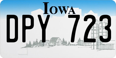 IA license plate DPY723