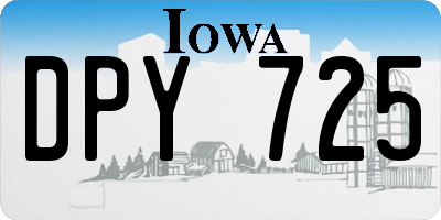 IA license plate DPY725