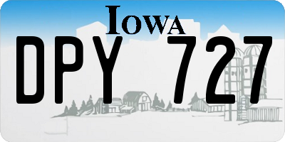 IA license plate DPY727