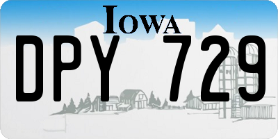 IA license plate DPY729