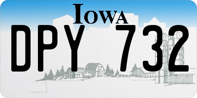 IA license plate DPY732