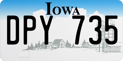 IA license plate DPY735