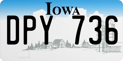 IA license plate DPY736