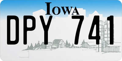IA license plate DPY741