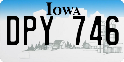 IA license plate DPY746