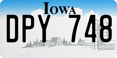 IA license plate DPY748