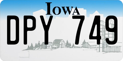 IA license plate DPY749