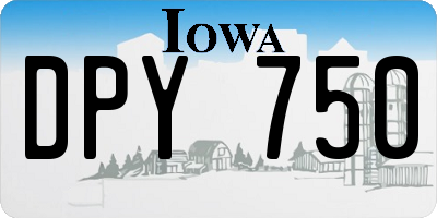IA license plate DPY750