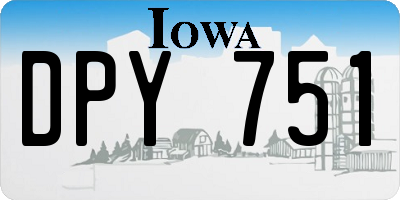 IA license plate DPY751