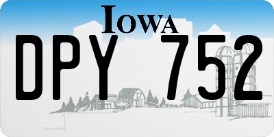 IA license plate DPY752