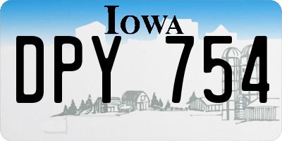 IA license plate DPY754