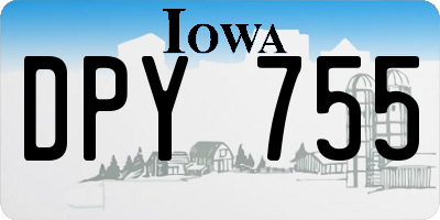 IA license plate DPY755