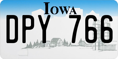 IA license plate DPY766