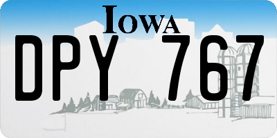 IA license plate DPY767