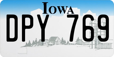 IA license plate DPY769