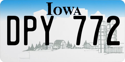 IA license plate DPY772