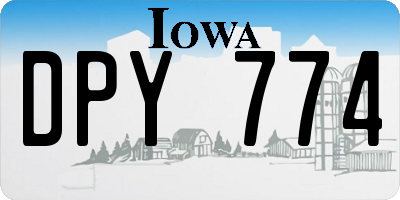 IA license plate DPY774