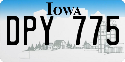 IA license plate DPY775