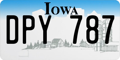 IA license plate DPY787