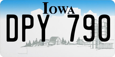 IA license plate DPY790