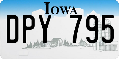 IA license plate DPY795