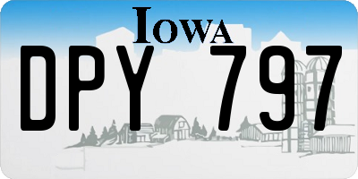 IA license plate DPY797
