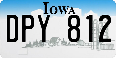 IA license plate DPY812
