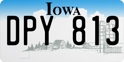 IA license plate DPY813