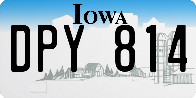 IA license plate DPY814